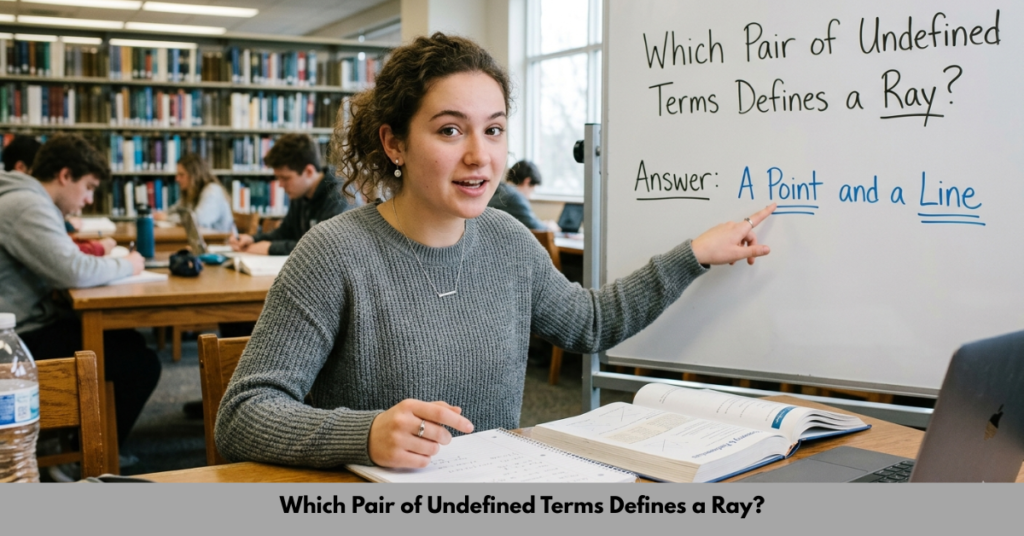 Which Pair of Undefined Terms Defines a Ray?