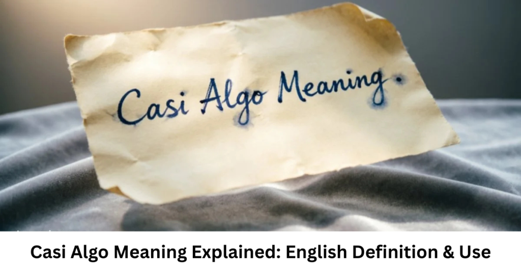 Casi Algo Meaning Explained: English Definition & Use