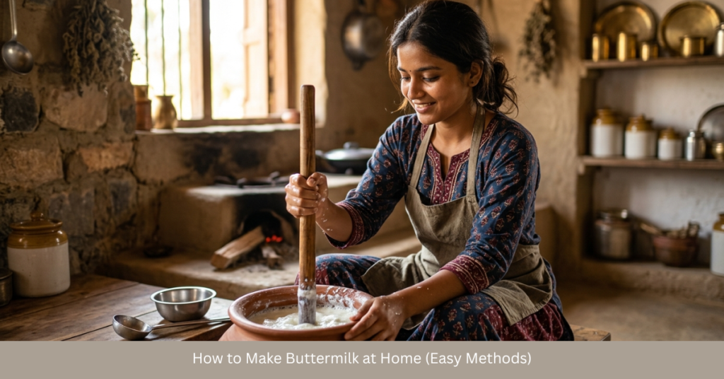 How to Make Buttermilk at Home (Easy Methods)