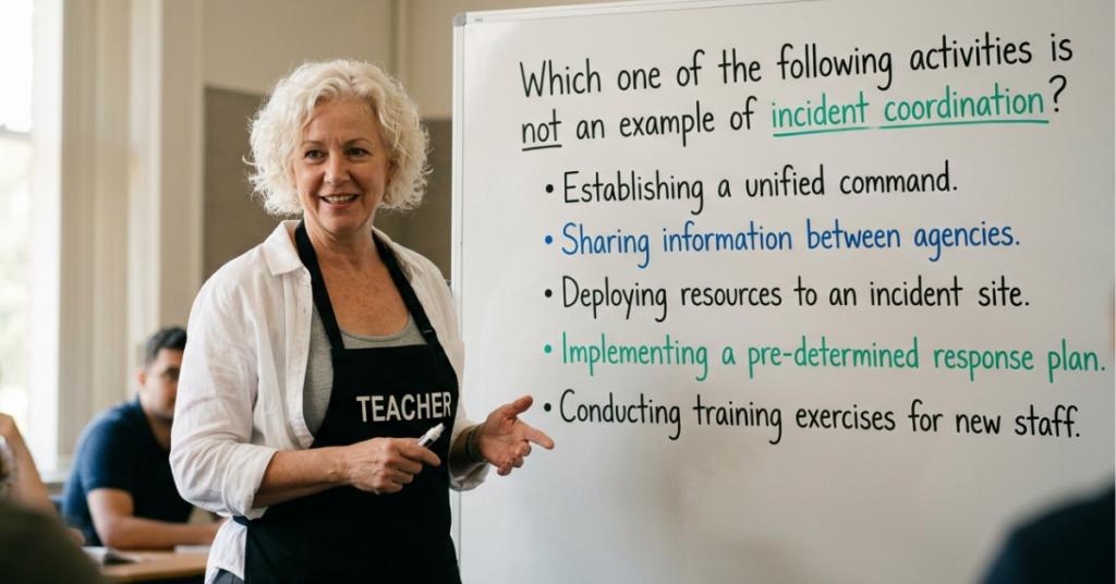 Which Activity Is NOT Incident Coordination?
